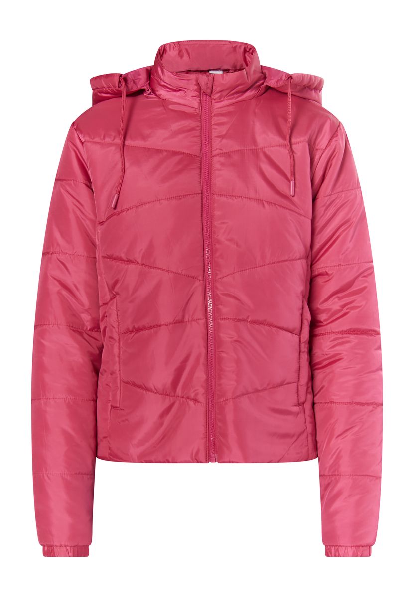 Gesteppte, wattierte, leichte Jacke mit Kapuze