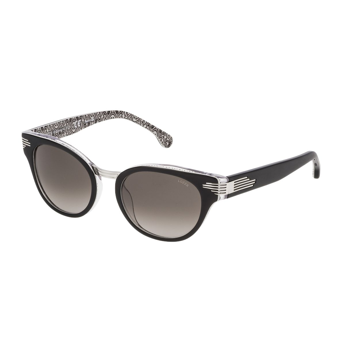 Cat-Eye Sonnenbrille mit gemusterten Bügeln