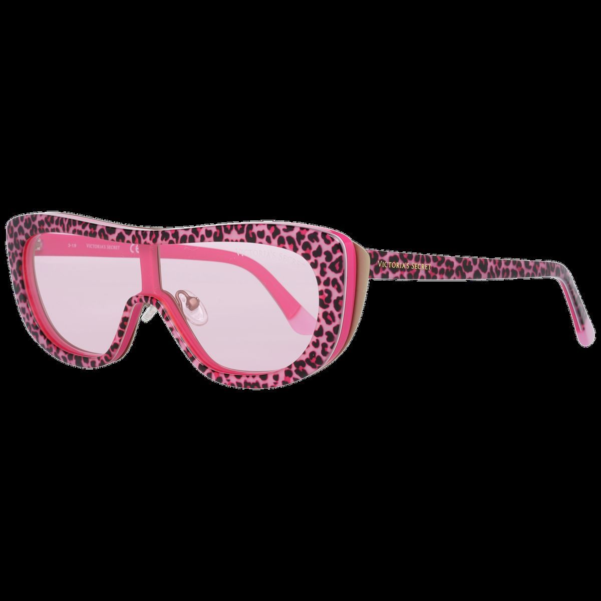 Rosa Leopardenmuster Schild Sonnenbrille