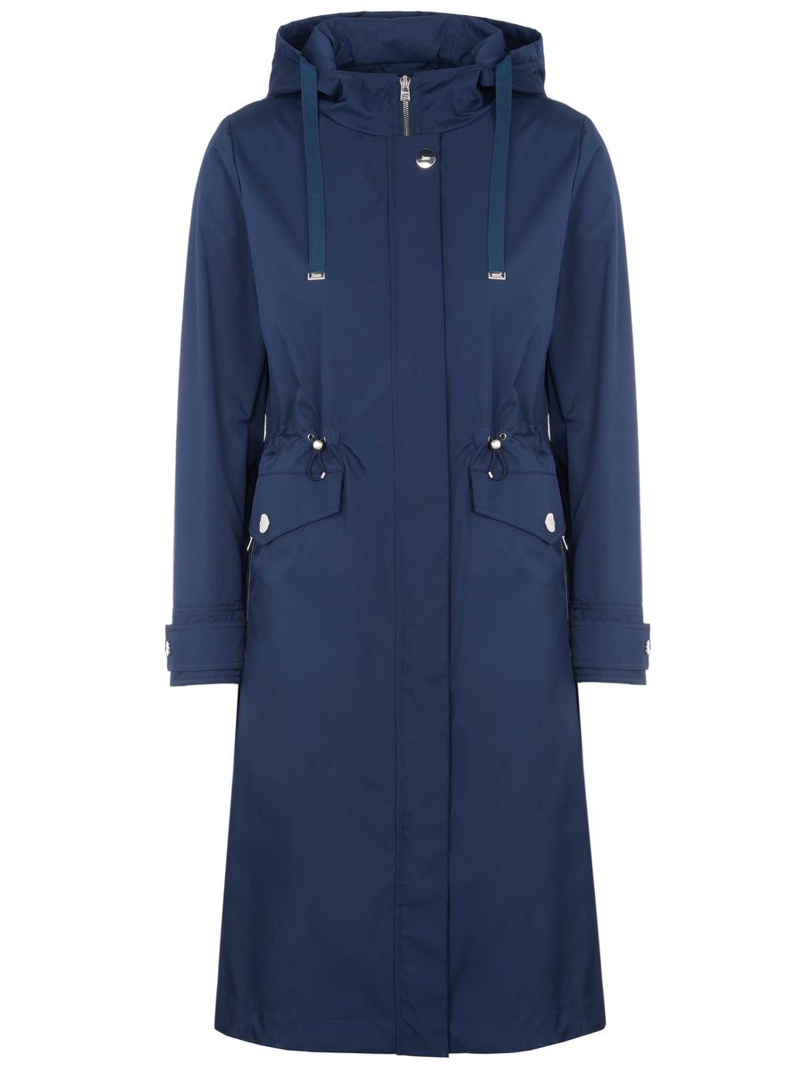 Langer Parka mit Kapuze und Tunnelzug