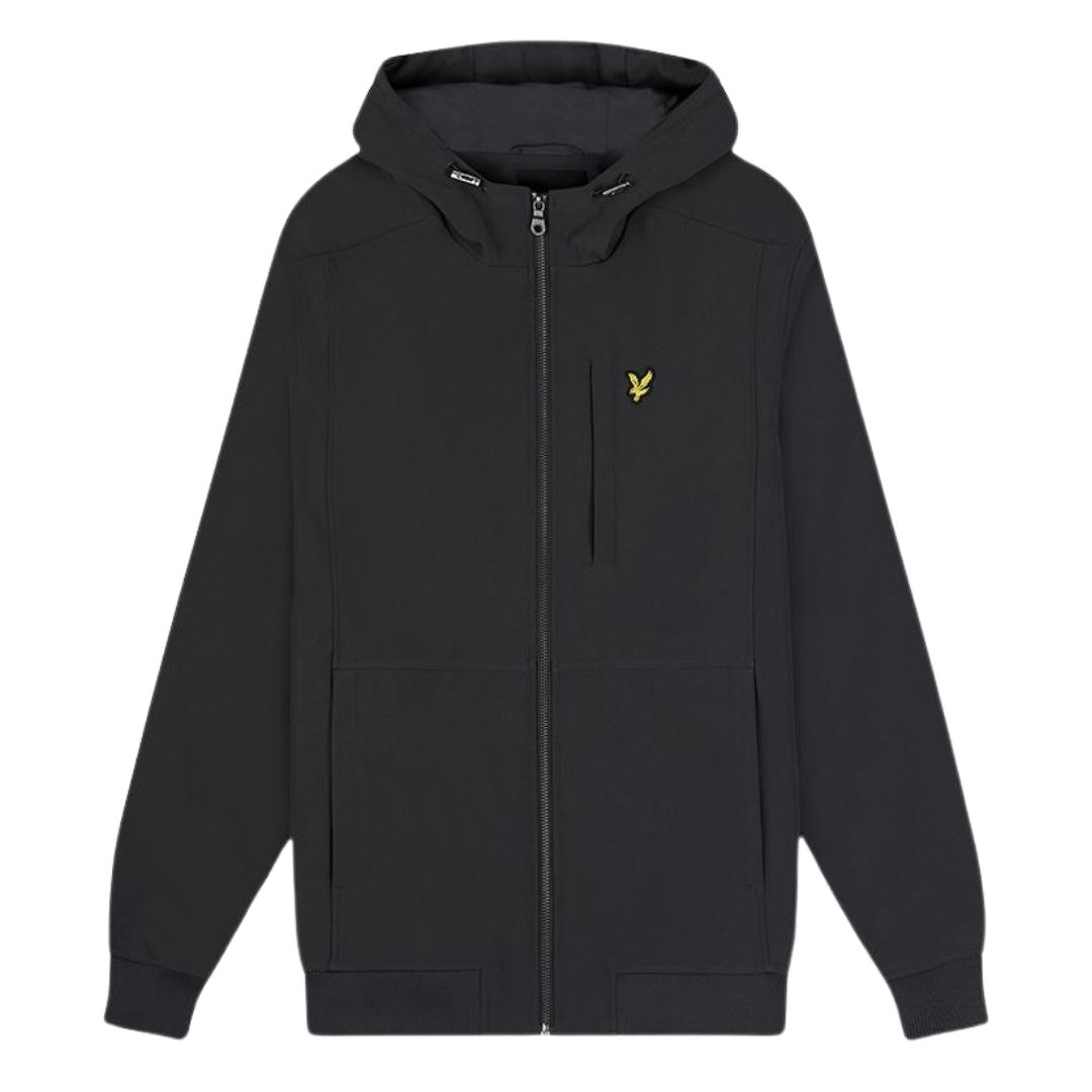 Kapuzen-Softshelljacke mit Logo