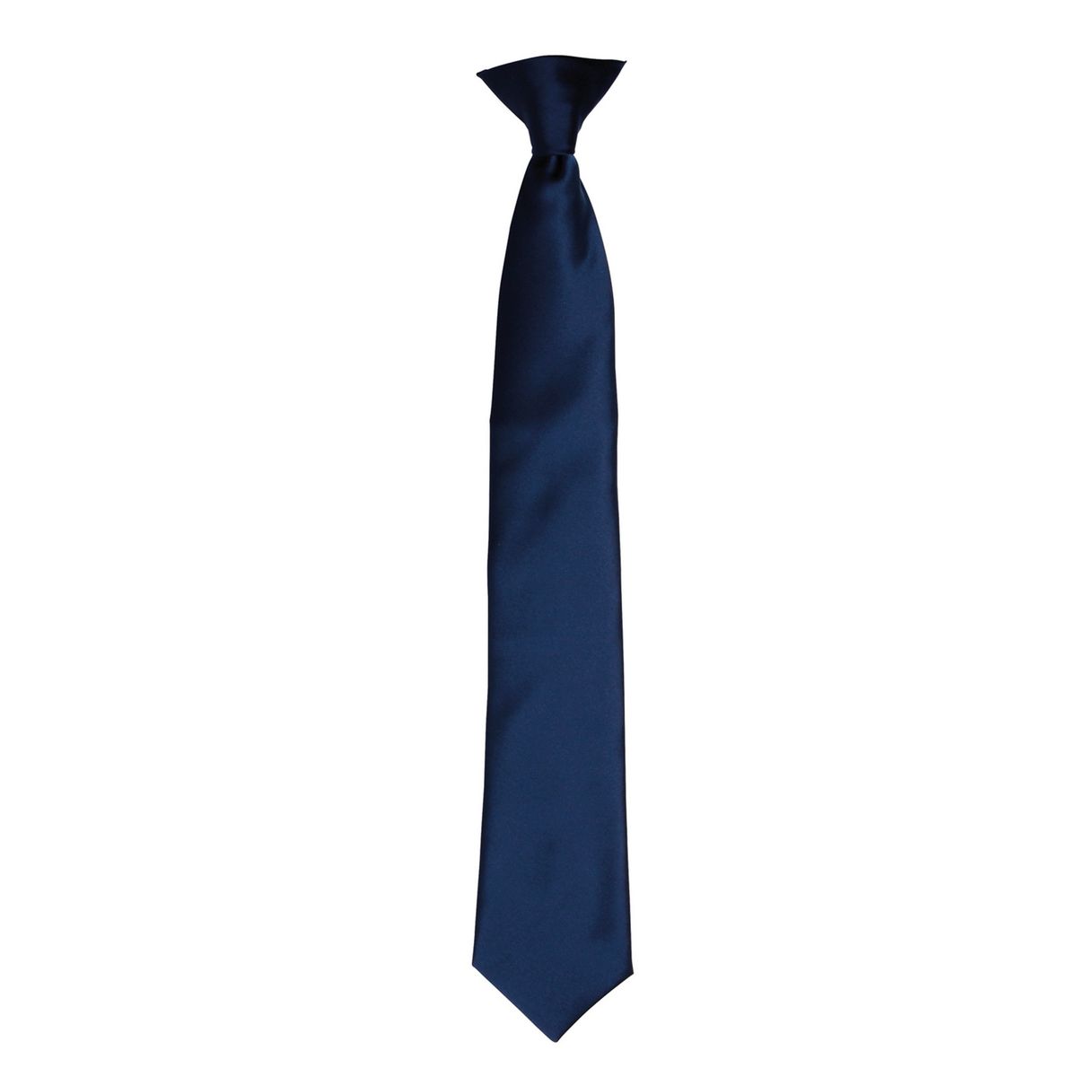 Marineblaue Satin-Clip-Krawatte