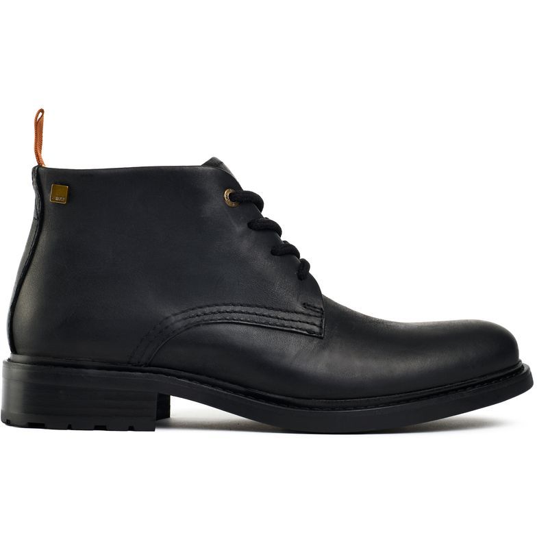 Elegante schwarze Chukka Lederstiefel
