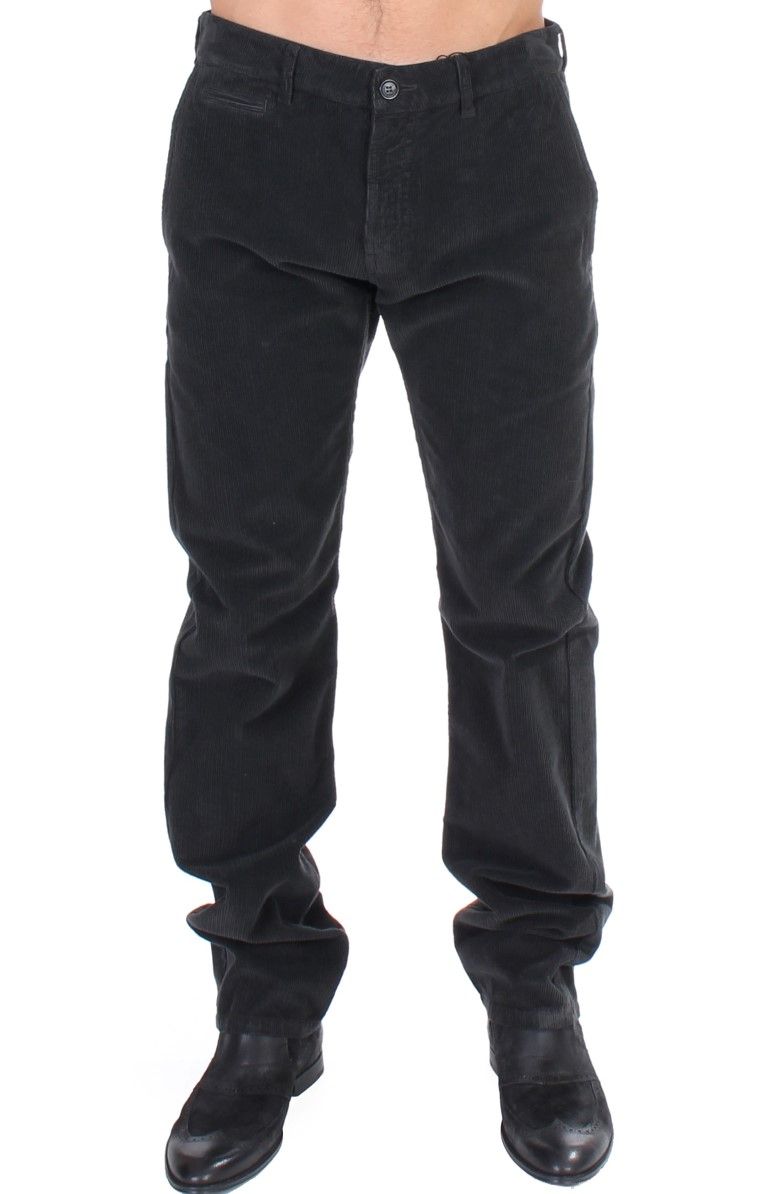 Schwarze Herren Cordhose aus Baumwolle