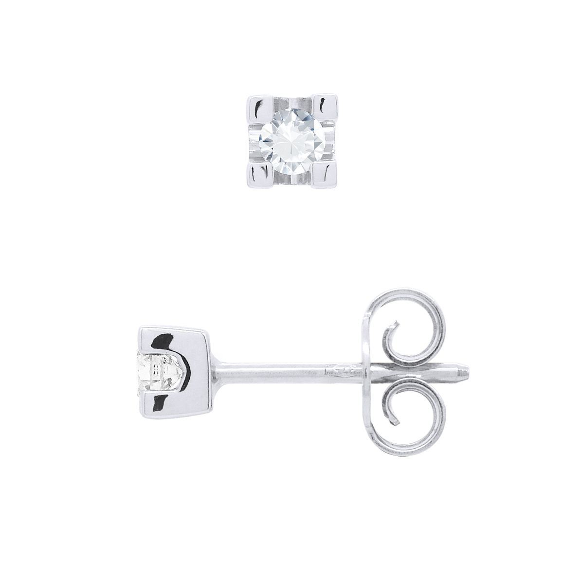 Zeitlose Diamant-Solitär-Ohrstecker