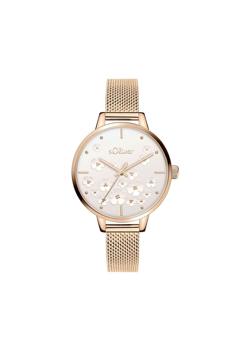 Roségoldene Meshbanduhr