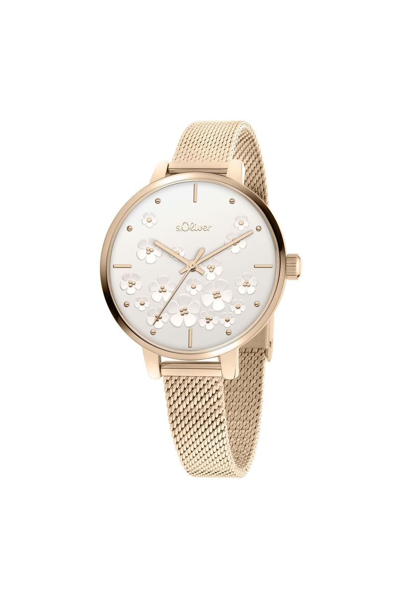 Roségoldene Meshbanduhr