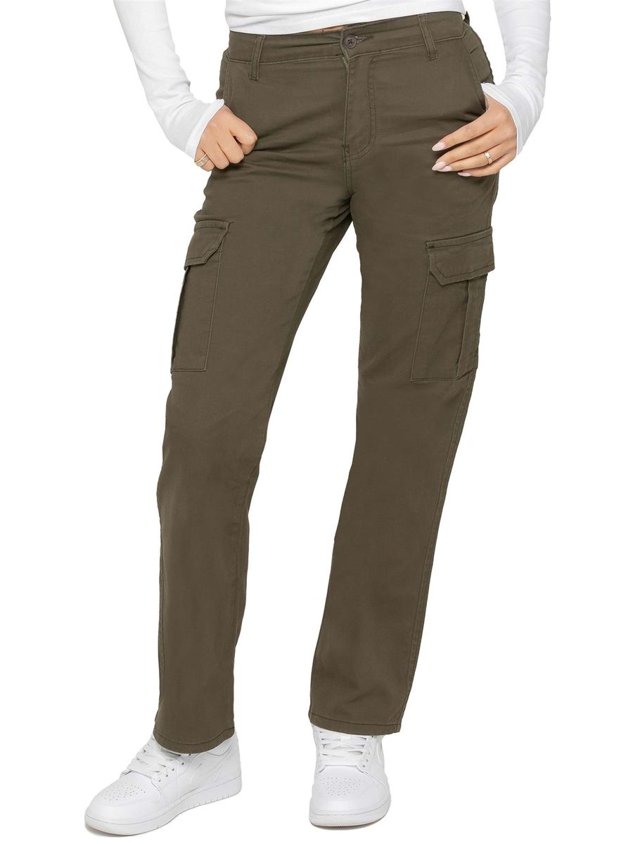 Damen Cargo Jeans mit geradem Bein