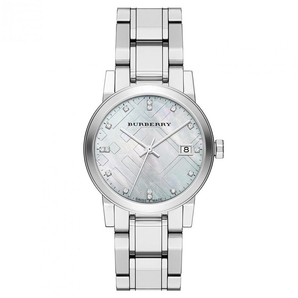Silbernes Zifferblatt Edelstahl Uhr