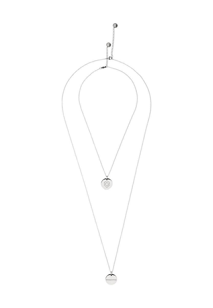 LIEBESKIND Damen Kette mit Anhänger "LJ-0073-N-45", Edelstahl, silber