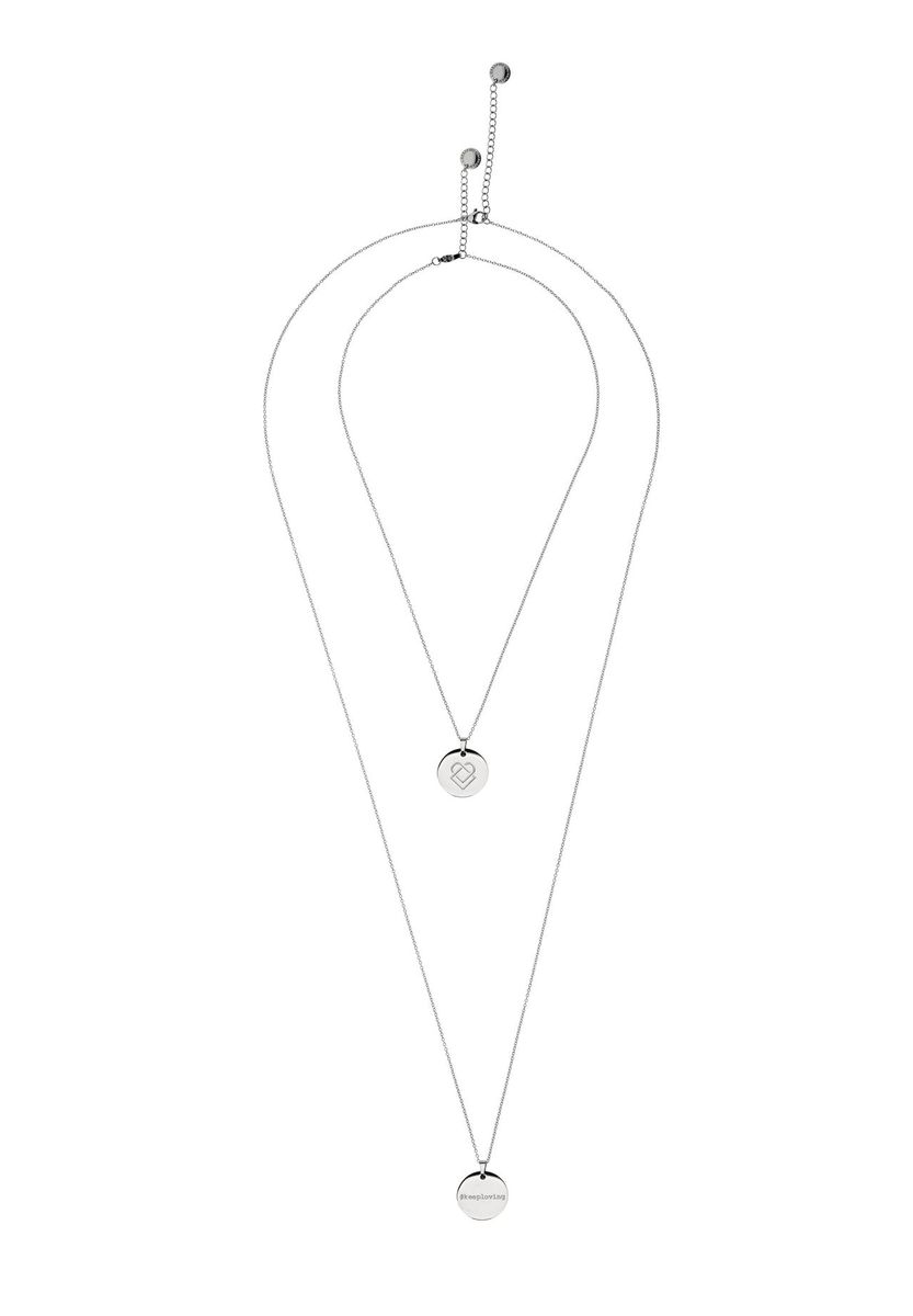 LIEBESKIND Damen Kette mit Anhänger "LJ-0073-N-45", Edelstahl, silber