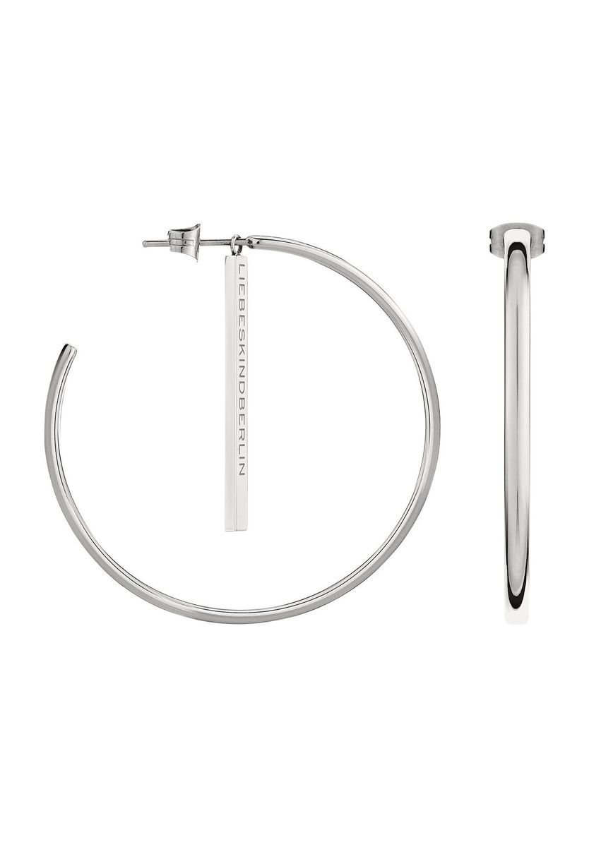 LIEBESKIND Damen Creolen "LJ-0256-E-43", Edelstahl, SILBER