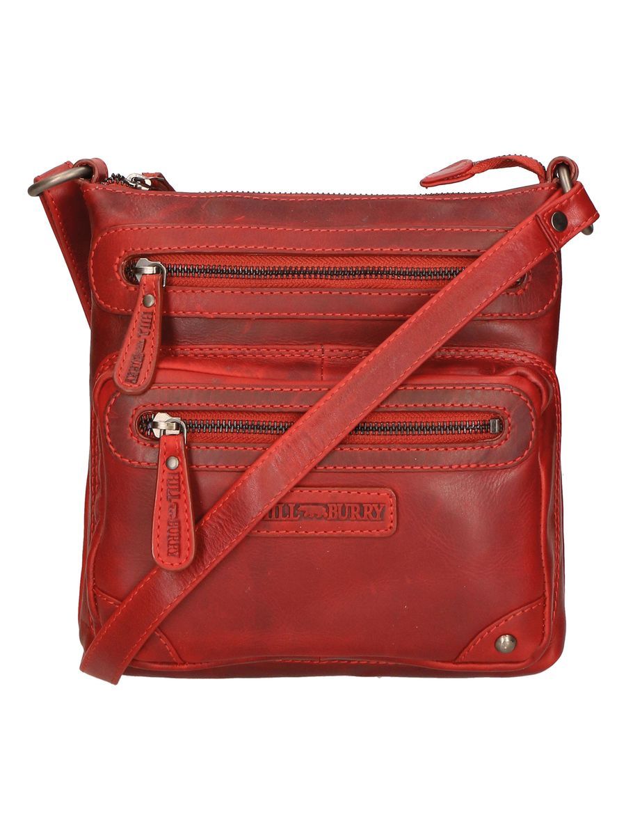 Leder Umhängetasche mit Taschen