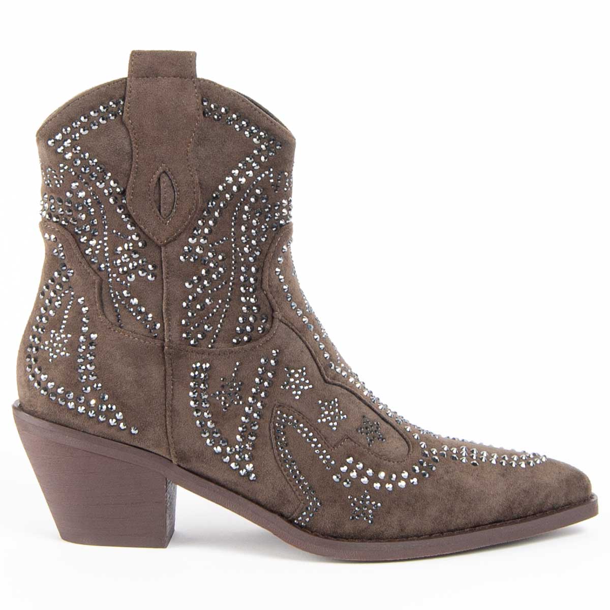 Western-Stiefelette mit Strassverzierungen