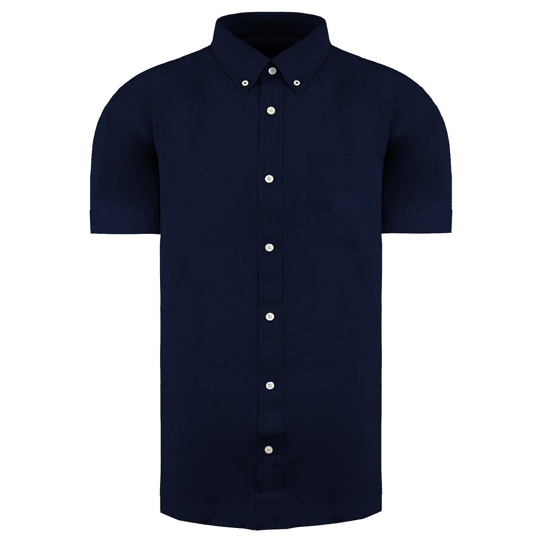 Herren Marineblaues Oxford Button-Down Hemd