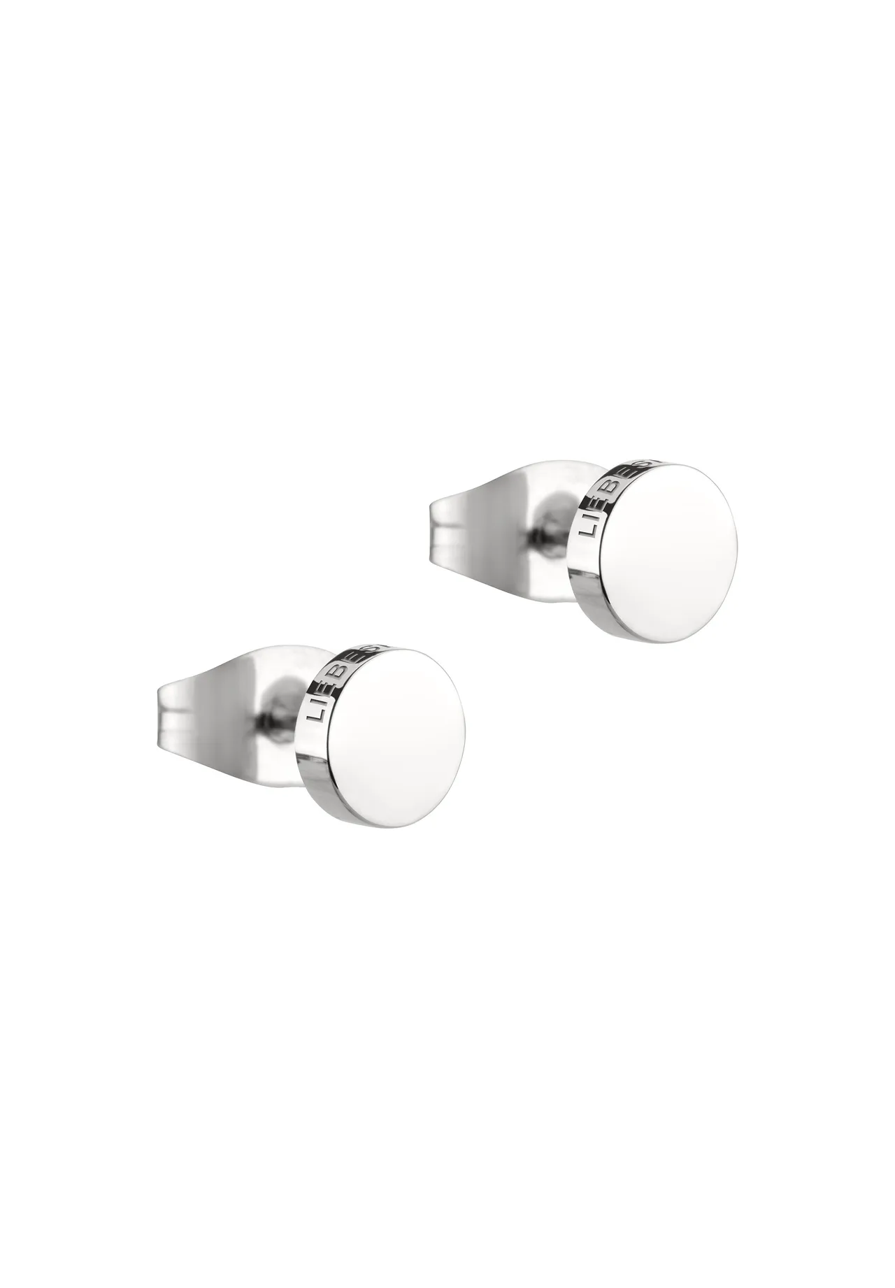 Minimalistische polierte runde Ohrstecker