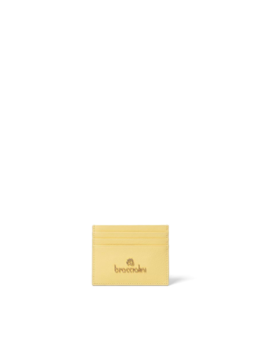 Kartenhalter aus Leder mit Logo