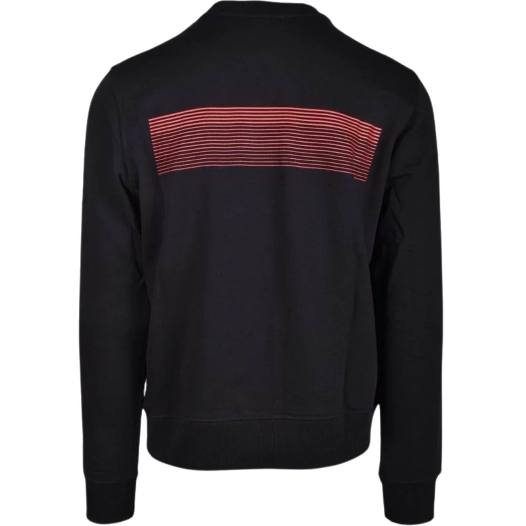 Grafischer Pullover mit Streifenlogo