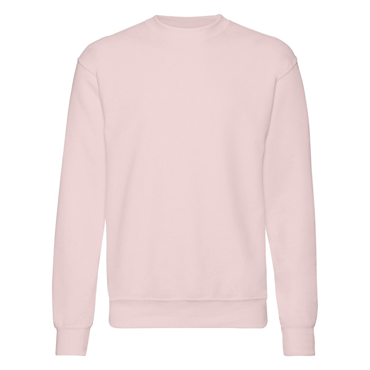 Klassisches Rundhals-Sweatshirt in Puderrosa