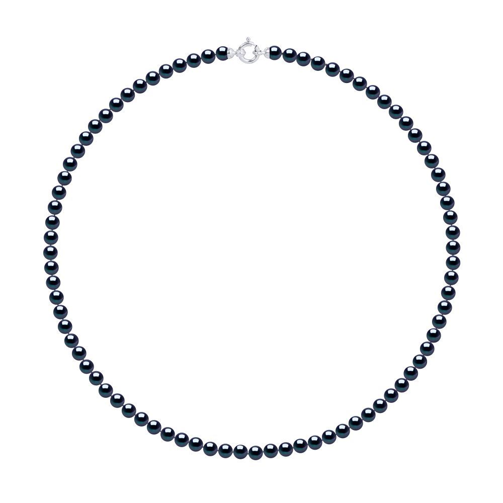 Elegante Halskette mit schwarzen Perlen