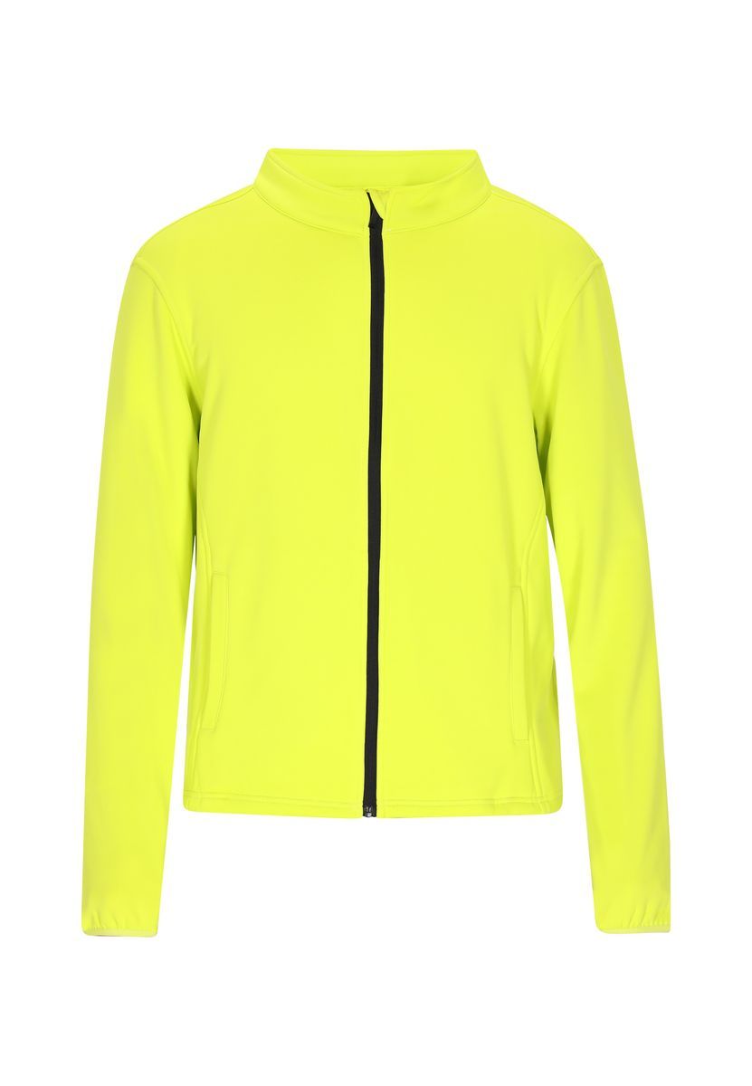 Chartreuse Fleecejacke mit Reißverschluss