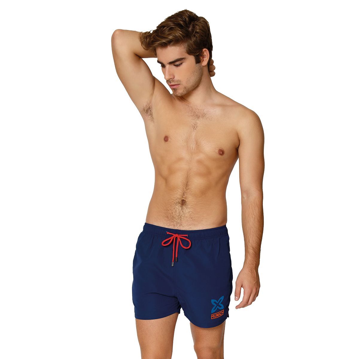 Kurze Herren Badehose in Marineblau