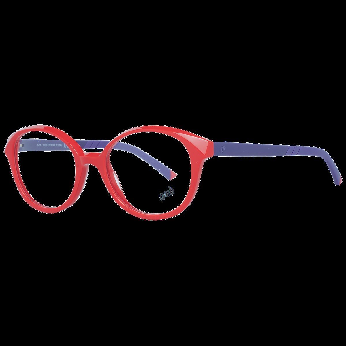 Runde Brille in Rot und Lila