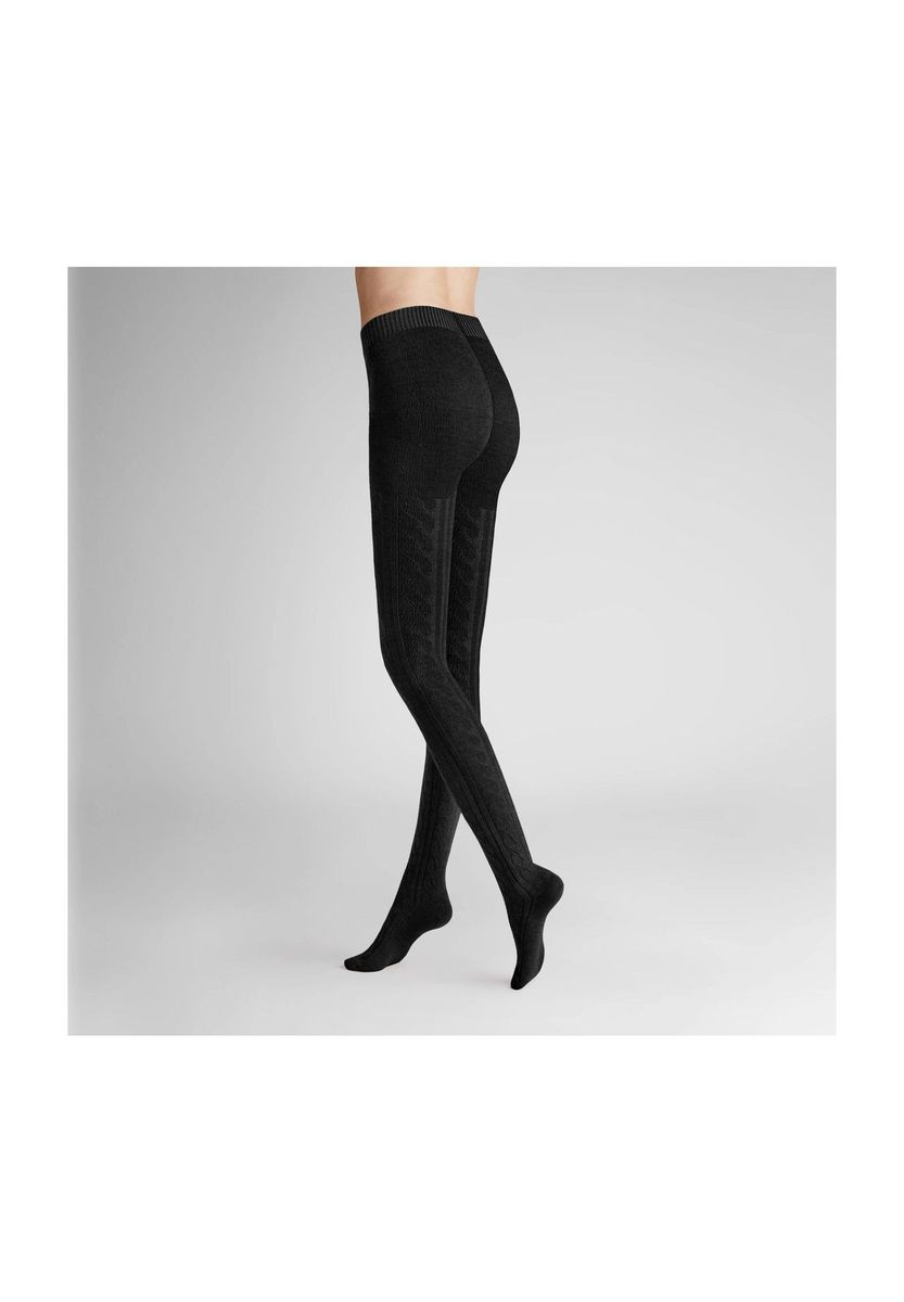 Winterstrumpfhose mit Zopfmuster