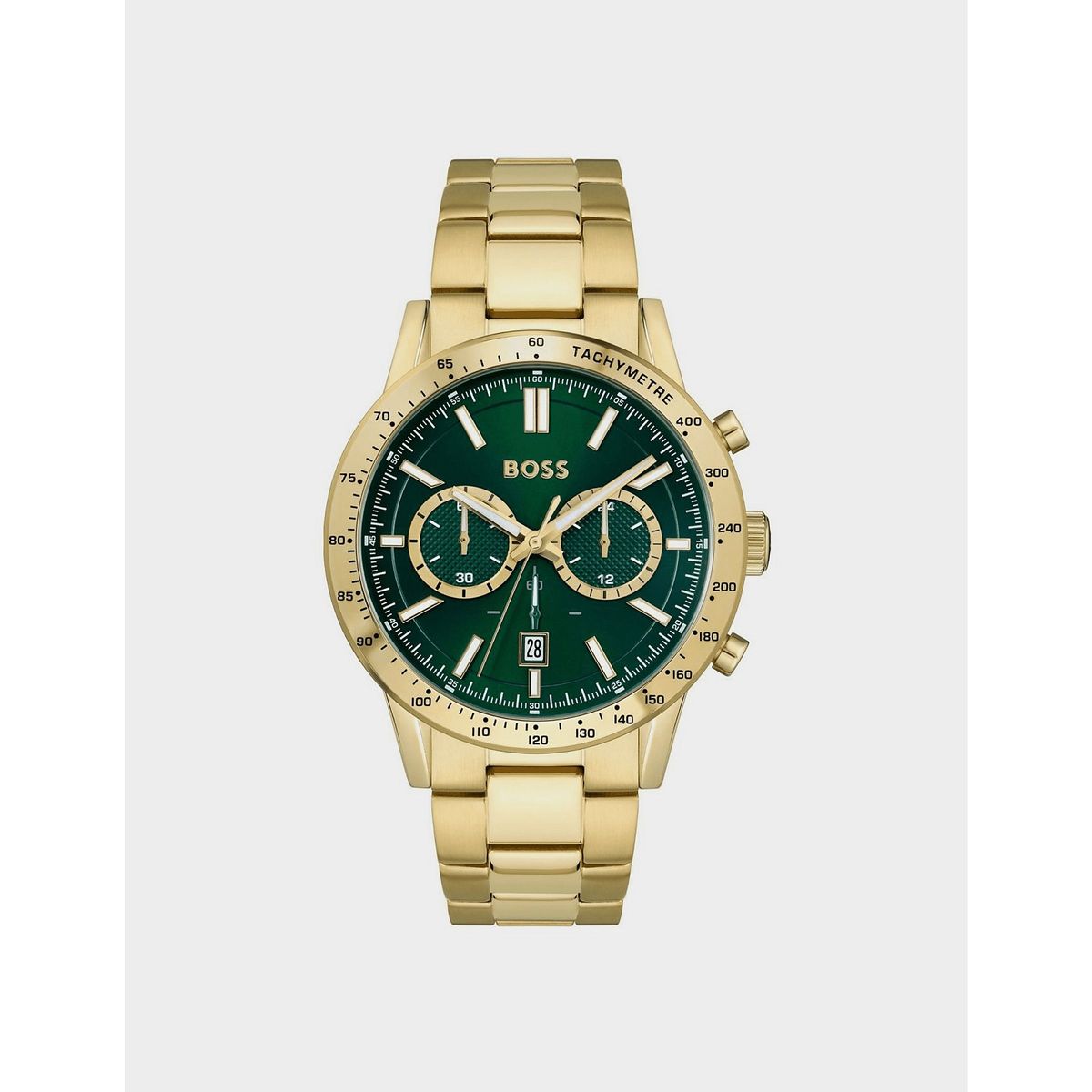 Elegante goldfarbene Chronographenuhr