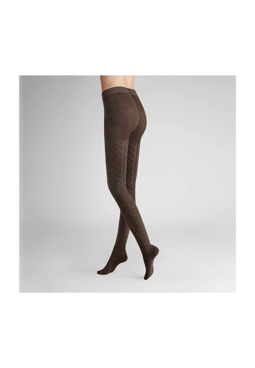 Winterstrumpfhose mit geflochtenem Zopfmuster