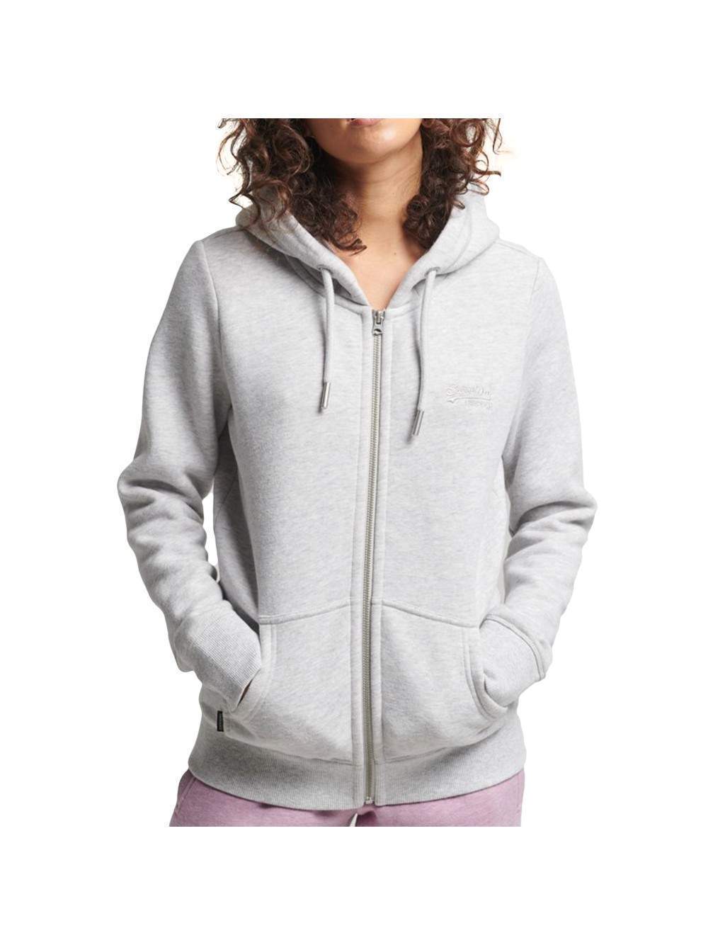 Damen Vintage Logo Reißverschluss-Hoodie