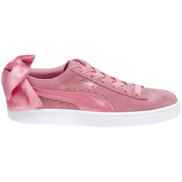 Retro-Wildledersneaker mit Satinschleife