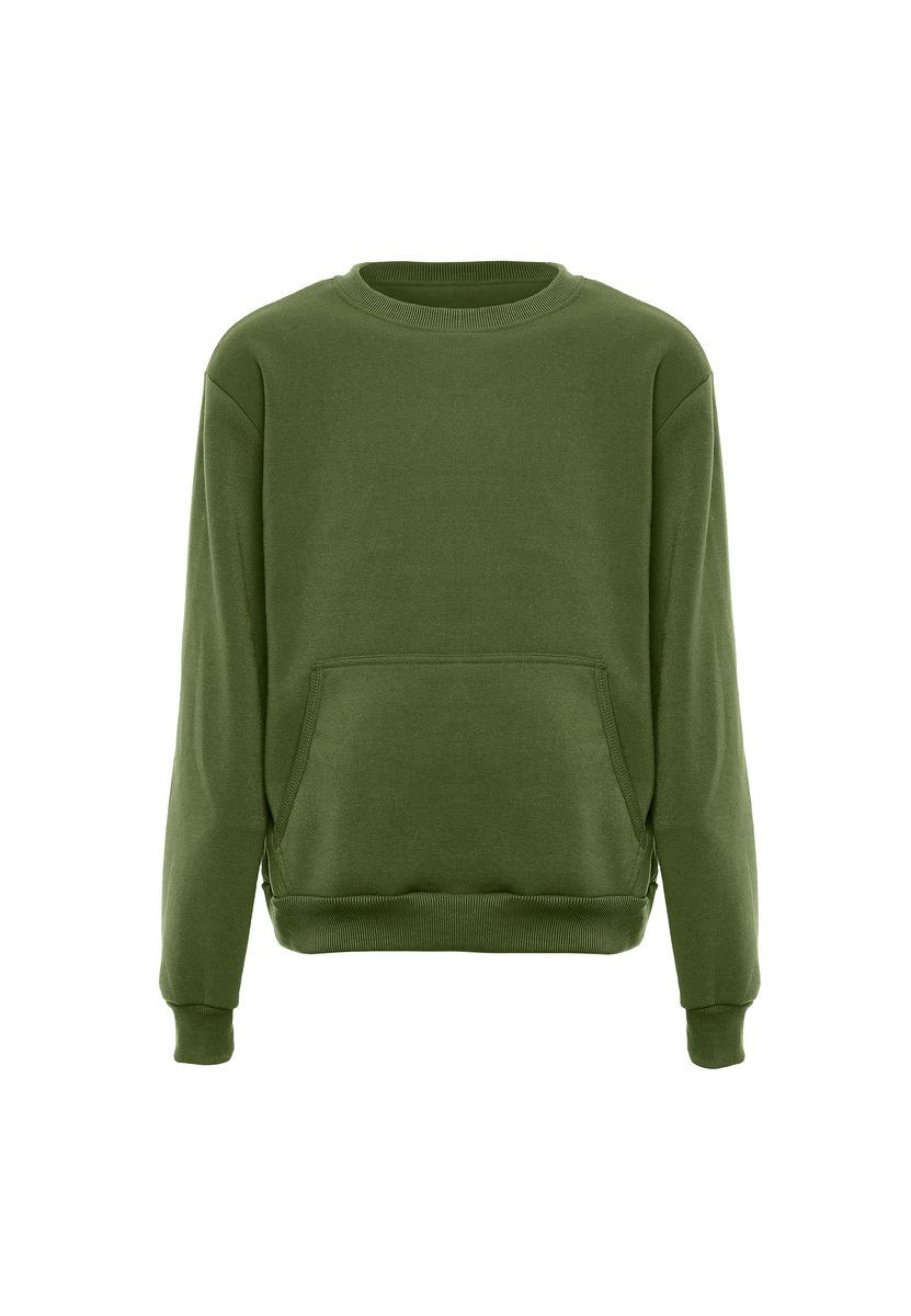 Klassisches Rundhals-Sweatshirt mit Tasche