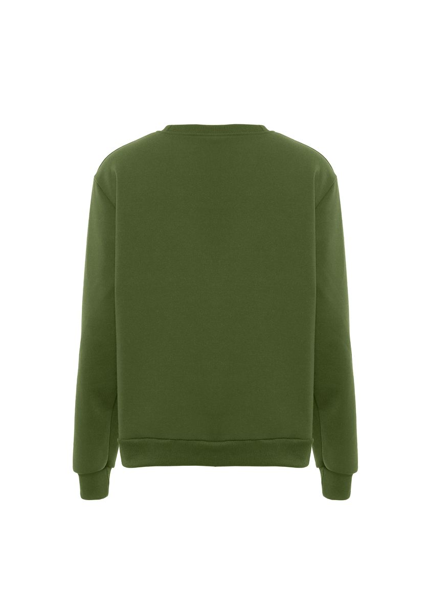 Klassischer Rundhals-Sweater mit Kängurutasche