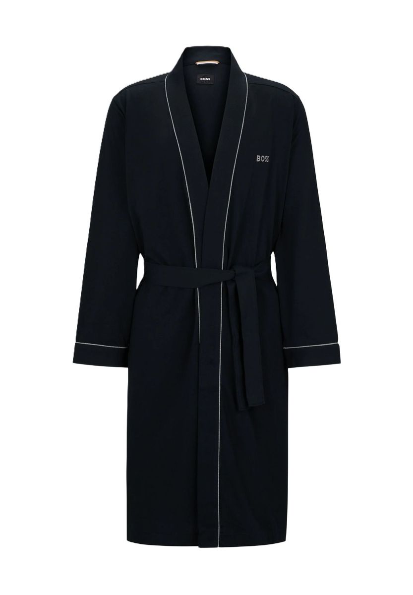Herren Morgenmantel aus Baumwoll-Frottee mit Logo