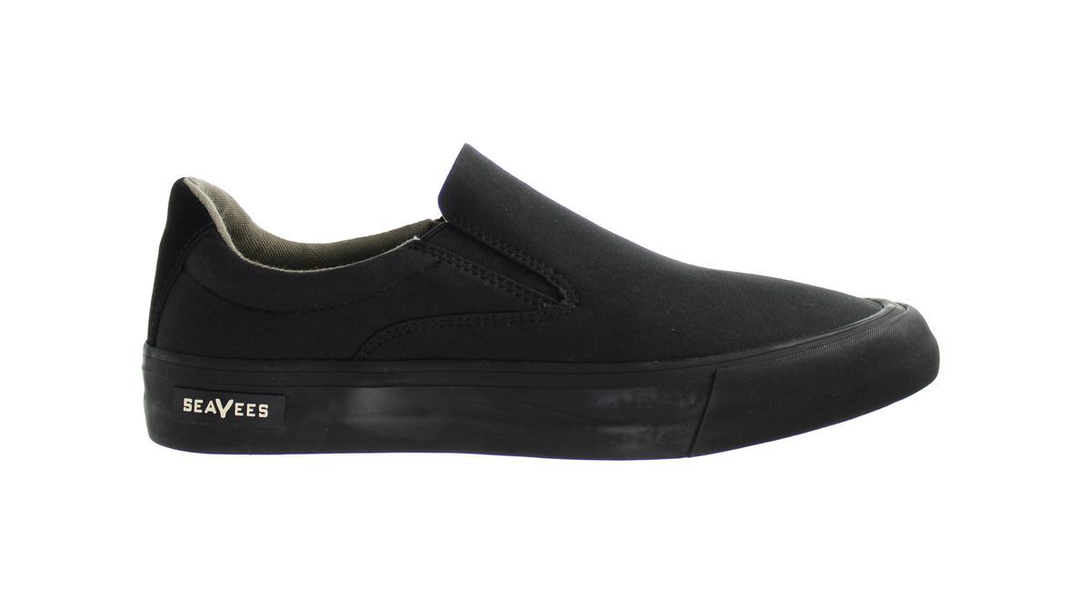 Schwarzer Herren Slip-On Plimsoll Schuh
