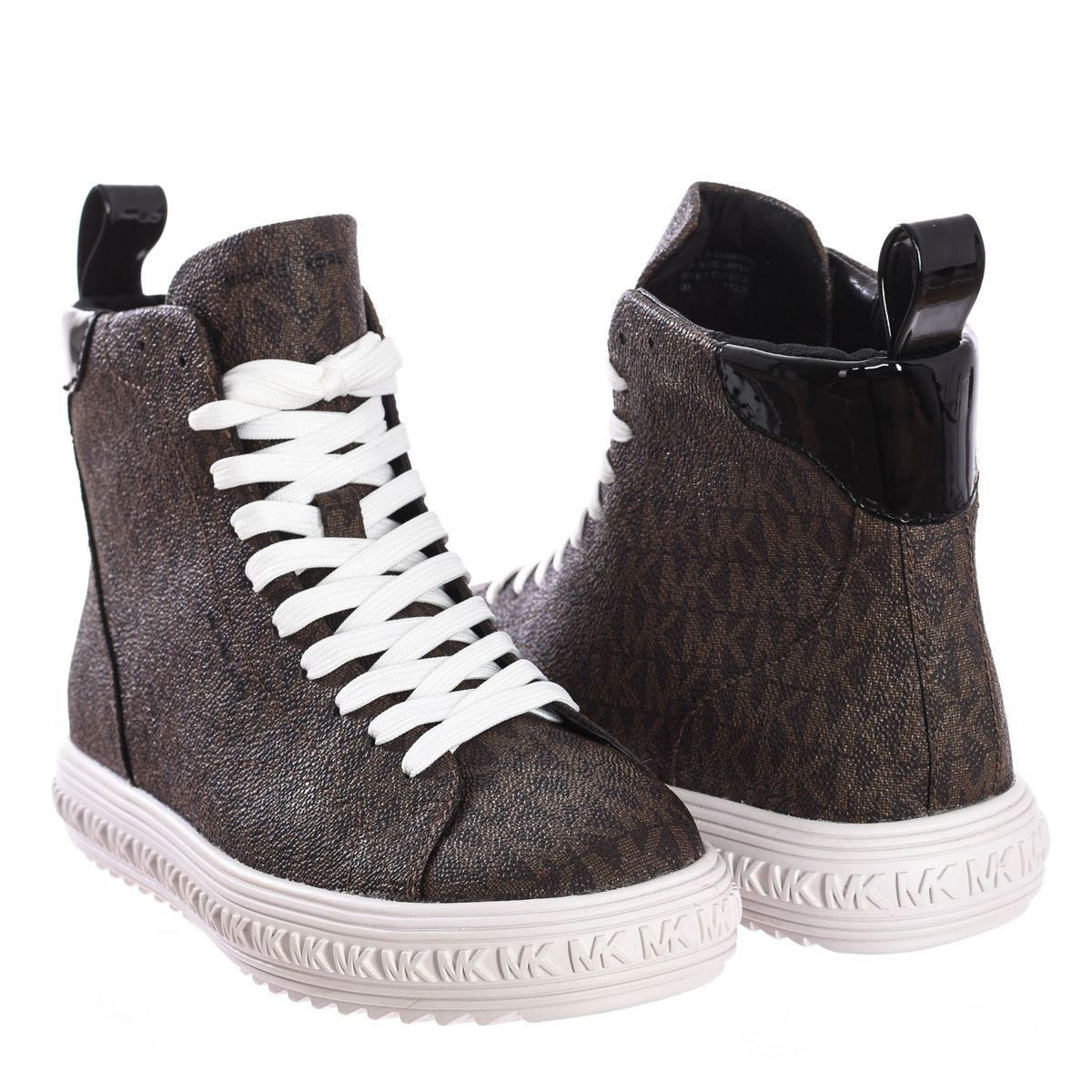 High-Top-Sneaker mit Monogramm-Muster