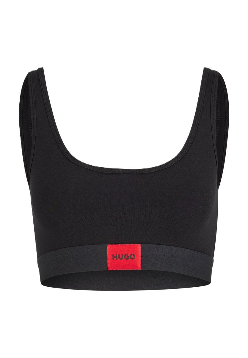 Bustier-Bralette-Top mit Logo-Patch