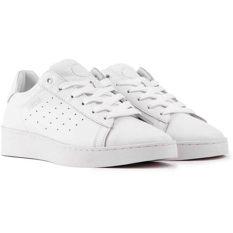Minimalistische Leder-Plateau-Sneaker