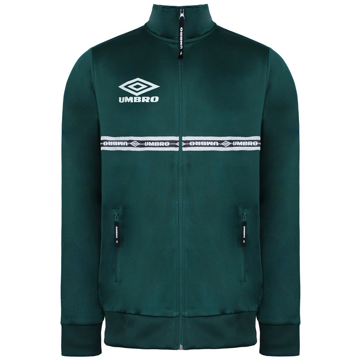 Umbro Mens Green Taped Track Jacke