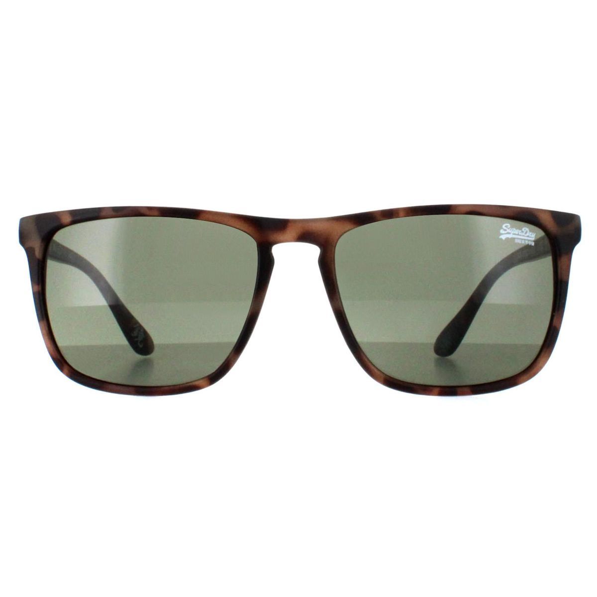 Matte Eckige Sonnenbrille mit Schildpattmuster
