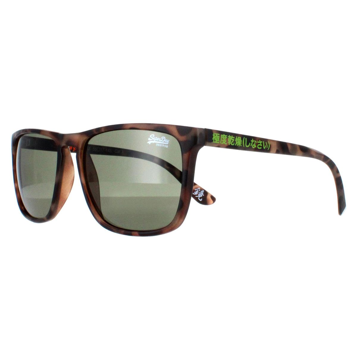 Matte Eckige Sonnenbrille mit Schildpattmuster