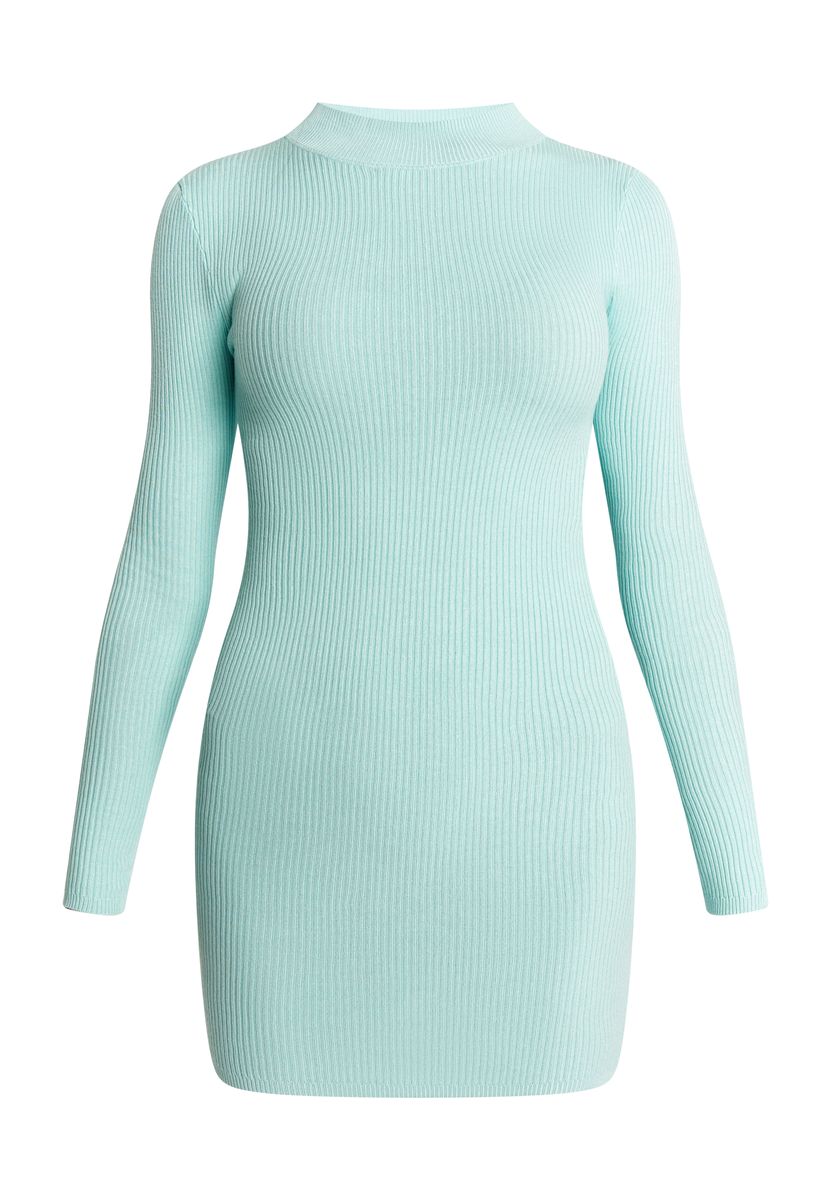 Mymo Strickkleid mini Damen Lagune Minze