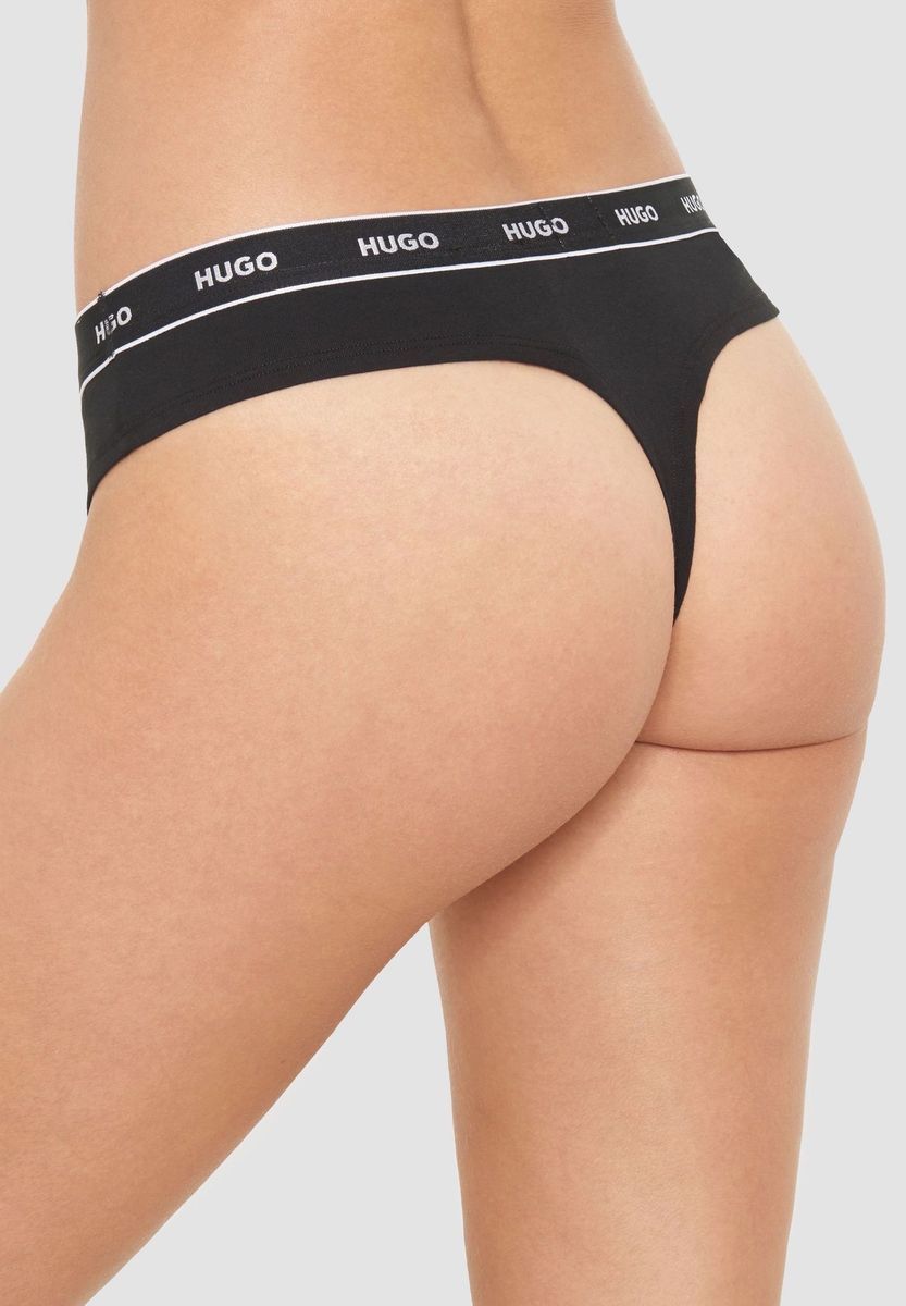 Klassische Logo-Bund Baumwoll-Tangas Dreierpack