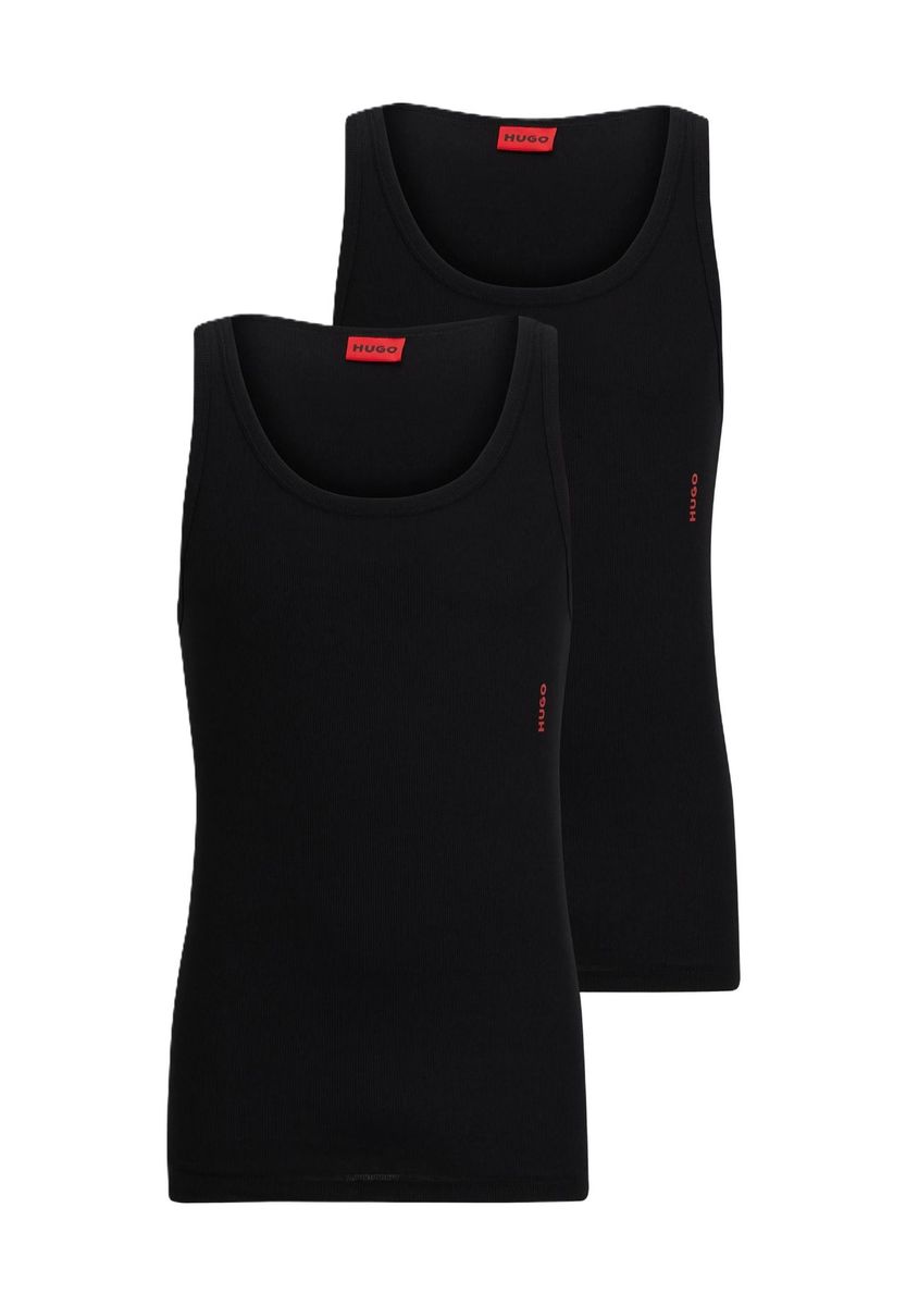 Geripptes Baumwoll-Tanktop im Doppelpack