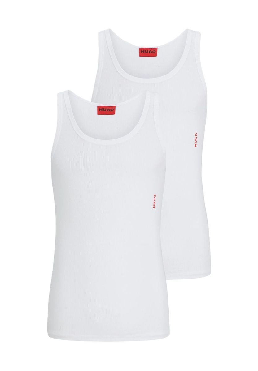 Geripptes Baumwoll-Tanktop Zweierpack