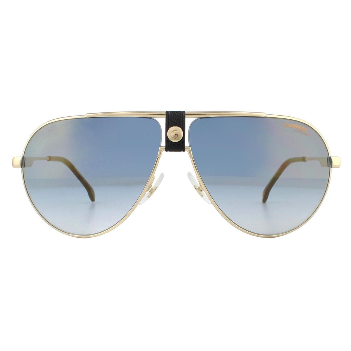 Aviator-Sonnenbrille mit Lederdetail