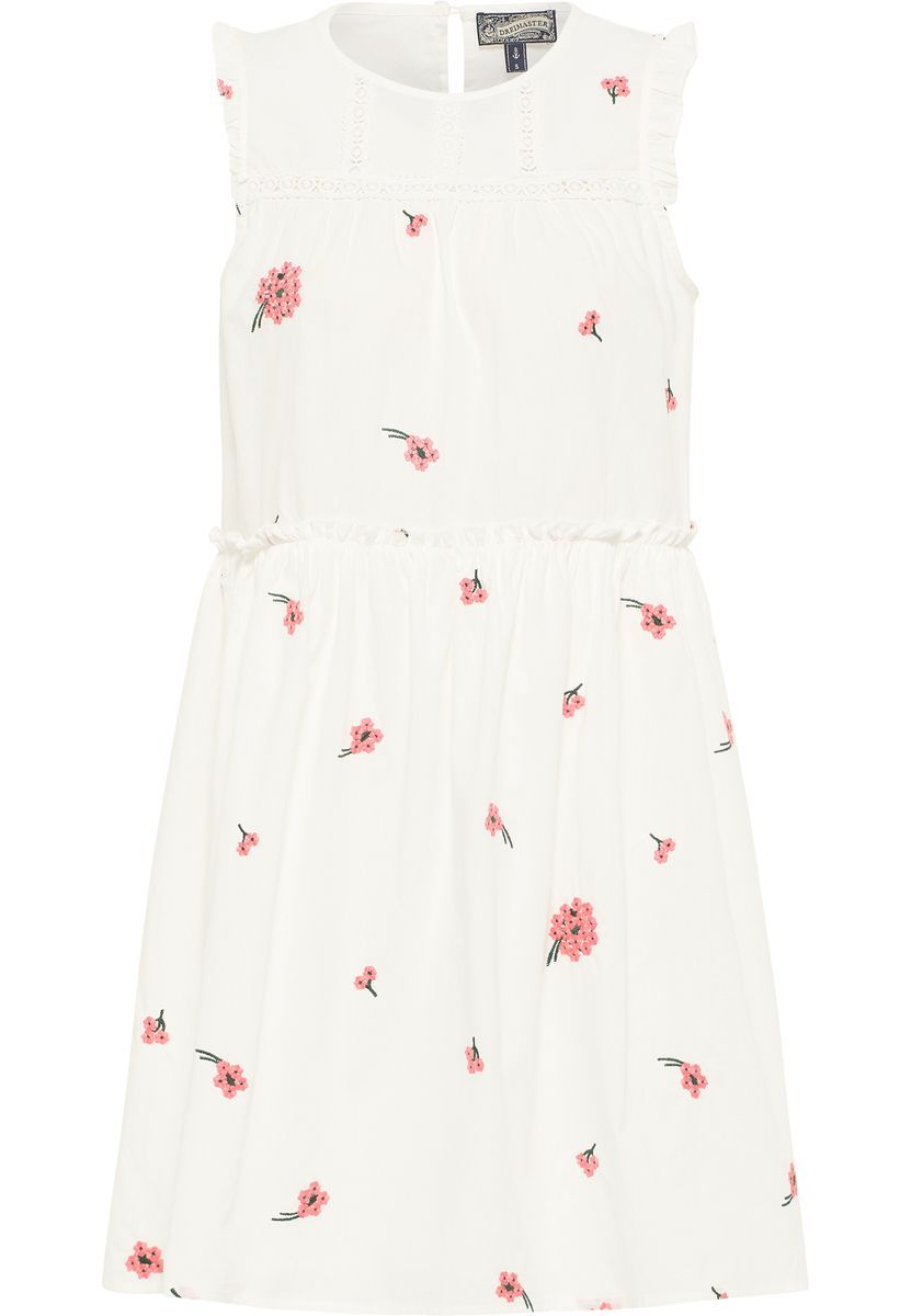 Dreimaster Midikleid Damen Wollweiss Koralle
