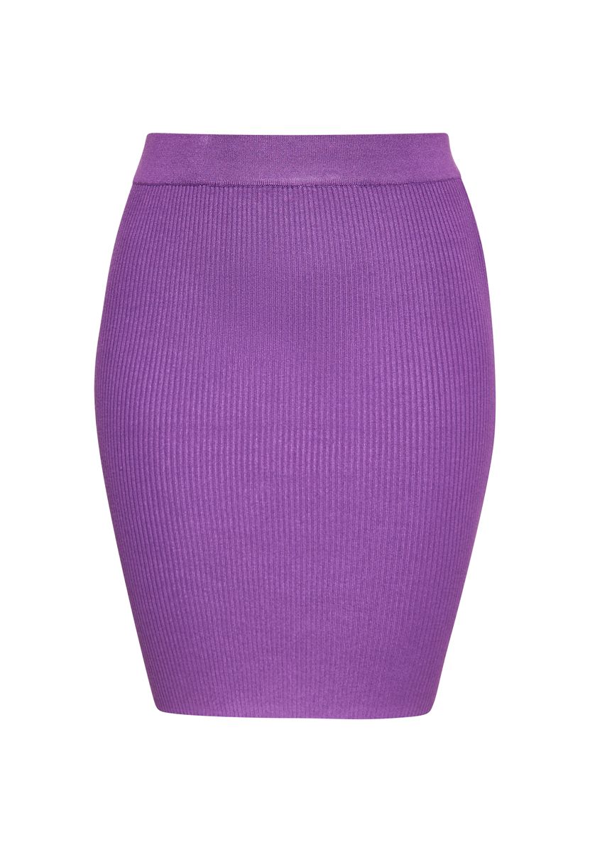 Gerippter Minirock Figurbetontes Bodycon