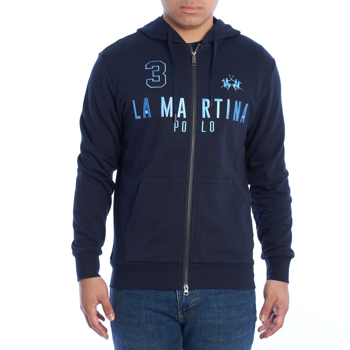Herren Kapuzenpullover mit Reißverschluss und Logo